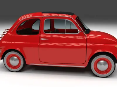 Fiat 500L Luxe 1968 Low-poly 3D model