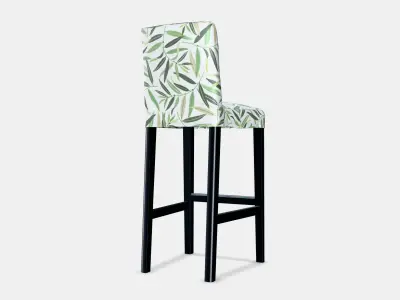 BERGMUND Bar stool with backrest 4 Low-poly 3D model