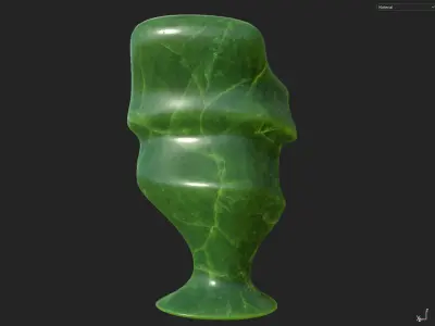 Low poly mable cave Low-poly 3D model