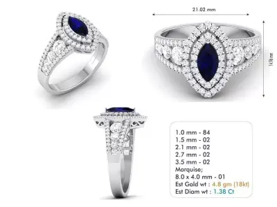 SMH-R3806 - 3DM - jewellry setting - wax setting 3D model