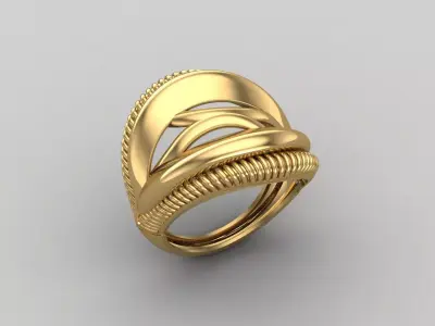Women Ring Plain Ring Ready STL 3DM Models Womens Rings 3D print model 2