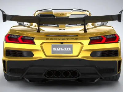 Corvette ZR1 2025 LowPoly 3D model