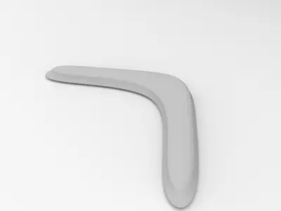 Wooden Boomerang 3D model