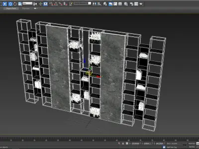 Metal  Marble shelf 3D model