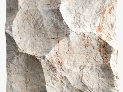 273-RockPanel piece of rock on wall 3D model