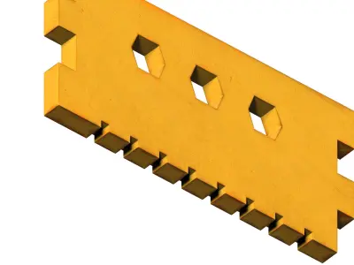 PLASTIC ROAD SAFETY BARRICADES Low-poly 3D model