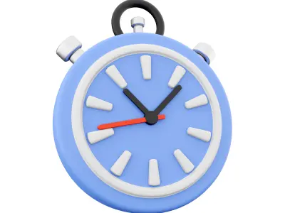 3d time icon 3D model