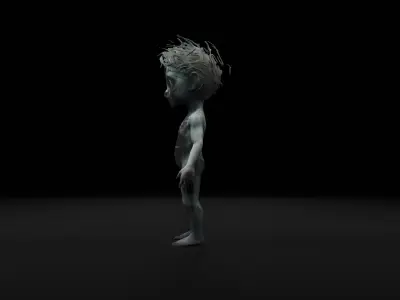 Realistic Zombie Child Rigged  Animated Low-poly 3D model