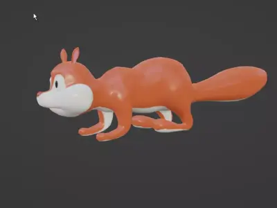 Stylize Squirrel Low-poly 3D model
