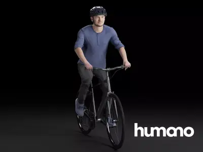 Humano Biking Man 0819 3D model