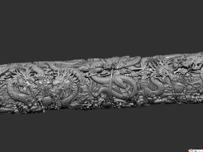 Dragon pillar 3D print model