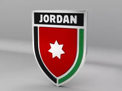 Jordan National Soccer Team Logo 3D model