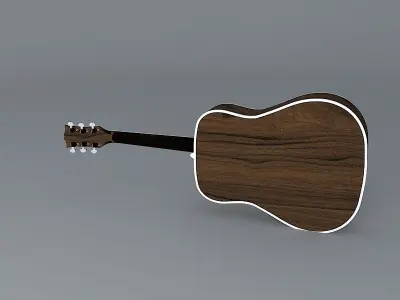 Gibson Dreadnought Acoustic guitar Free 3D model
