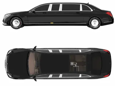 Mercedes Benz Maybach pullman 3D model