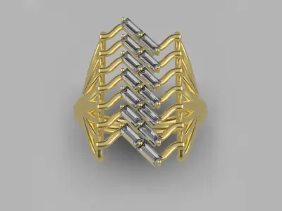 cluster ring 3D print model