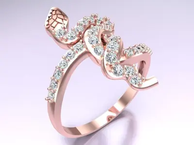 Snake Ring - N2171 3D print model