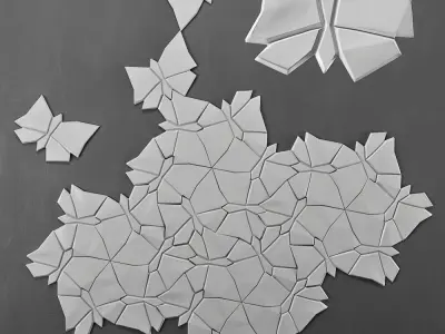 3d panel butterfly  3D model