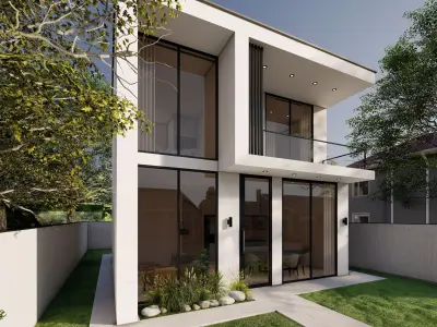  Modern minimal Villa 3D model 3D model