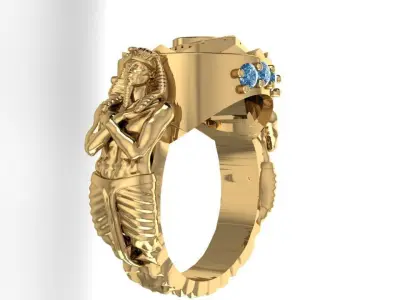 Pharaoh Theme Ring 3D print model