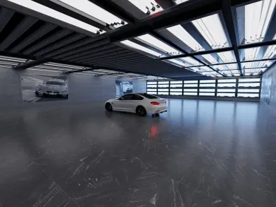 Lighting Car Studio 3D Model 3D model
