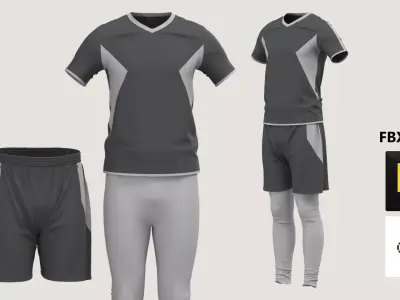 Male Sport Outfit Fitness Marvelous Designer 3D model