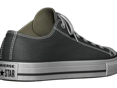 Converse Taylor All Star Shoes High Poly 3D model