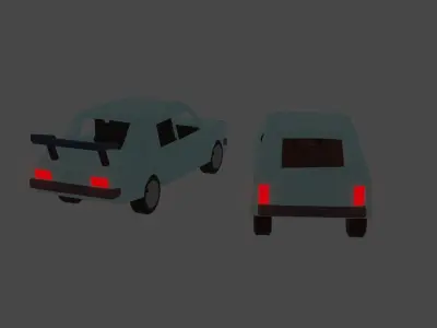 grandfather and grandson car 3D model