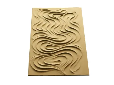 3D Wall Panel mural decor set relief stl cnc17 3D model