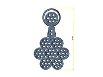 FLOWER EARRING 6 3D print model