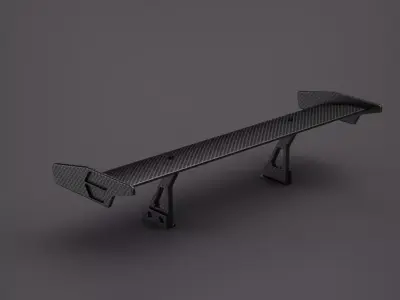 Spoiler mechanical industrial modern carbon fiber 3D model