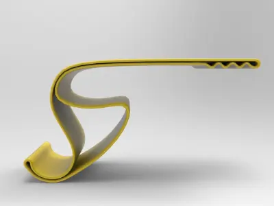 Table Hook Low-poly 3D model
