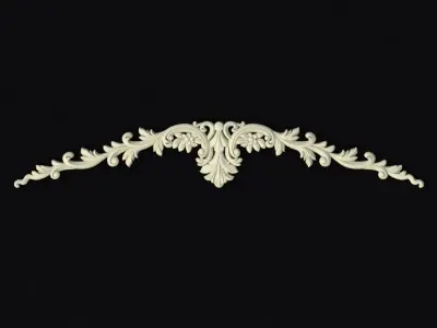 Central decor ornament for furniture 3D model 847