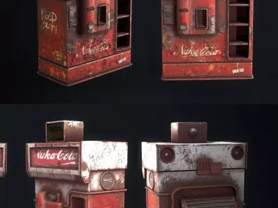 Vending Machine - Nuka Cola  Low-poly 3D model