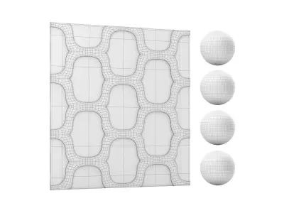 Seashell Wall Cover Panels - Tiles 3D model