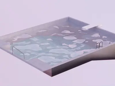 Swimming Pool Low-poly 3D model