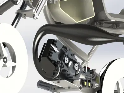 Motor bike full build 50cc 3D model