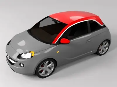 OPEL ADAM LOWPOLY Low-poly 3D model