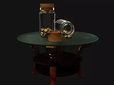 Chinese display stand   Low-poly 3D model