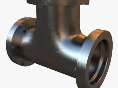 Steel T Pipe 3D model