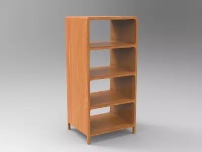 Pess Bookshelf Low-poly 3D model