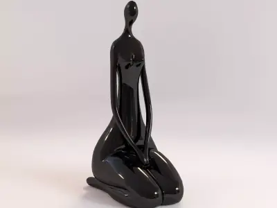 A statuette of a lady 5 3D model