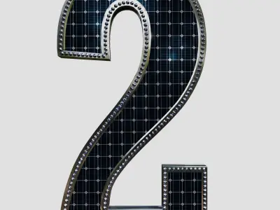 Solar Panel Number - 2 3D model