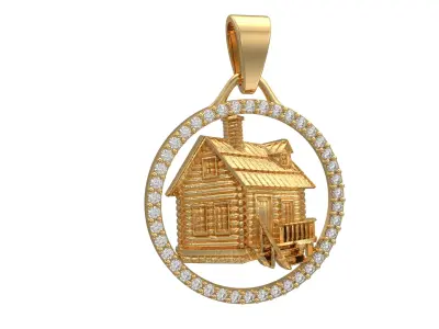House Figured Pendant 3D print model