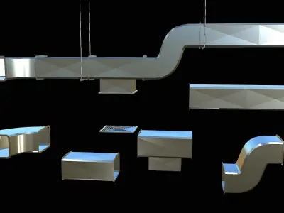 Ventilation Modular PBR 03 Low-poly 3D model