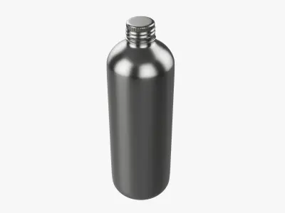 Bottle with cap metal large 3D model