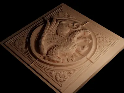 Griffin CNC 3d Print High Relief Sand Casting 3D print model