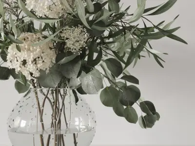 Bouquet of spring flowers 3D model