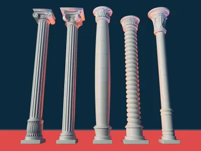 75 Classic Architectural Ornaments 3d model object kitbash 3D model