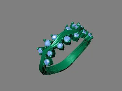 Rings for Women Womens Rings Stone Ring Ready STL 3DM Models  3D print model 3