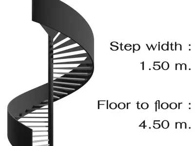 Spiral stair 2023-0011 3D model